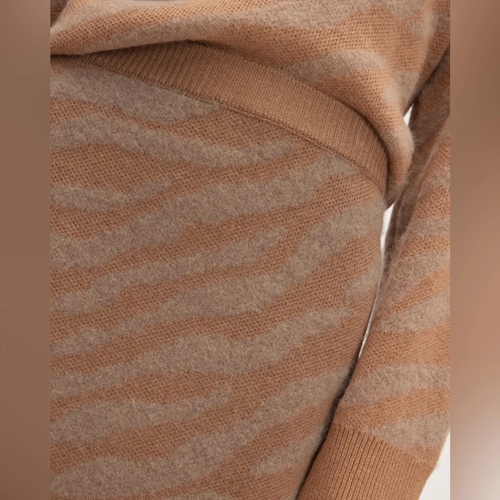 EVERLANE The Alpaca Tiger Jacquard Skirt XS - Picture 5 of 8